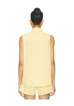 DONNI. The Pop Sleeveless Shirt in Yellow. Size XXS. Also in S, M, L.