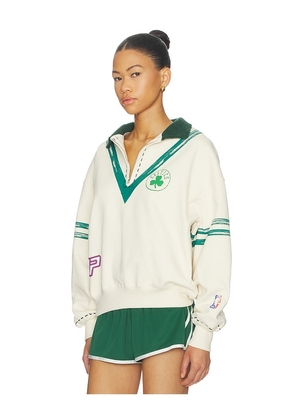 DANNIJOPRO The Letterman Pullover in Cream. Size XS. Also in S, M, L.