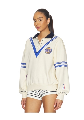 DANNIJOPRO The Letterman Pullover in Cream. Size XS. Also in M, L.
