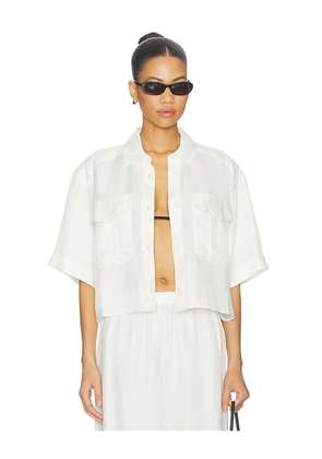 ANINE BING Edith Shirt in White. Size XS. Also in S, M, L.