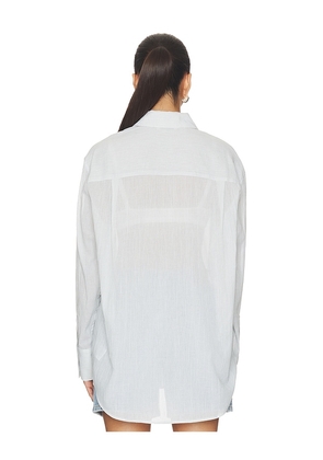 ANINE BING Plaza Shirt in Baby Blue. Size XS. Also in S, M.