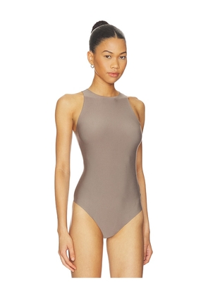 Commando Butter Crewneck Tank Bodysuit in Taupe. Size XS. Also in S, M, L, XL.
