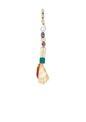 Casa Clara Colette Keychain in Metallic Gold.