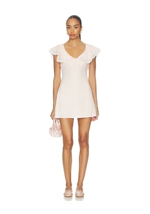 For Love & Lemons Frances Mini Dress in Pink. Size XS. Also in S, M, L, XL.