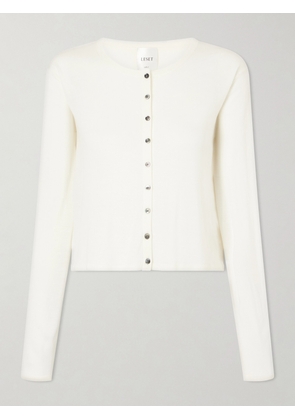 LESET - James Merino Wool Cardigan - White - x small,small,medium,large,x large