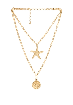 Lovers and Friends Athena Necklace in Metallic Gold.