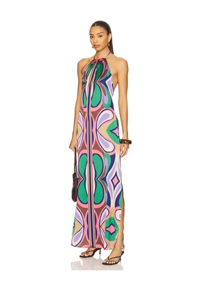 MISA Los Angeles Samantha Dress in Purple,Green. Size S. Also in L.
