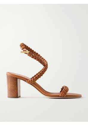 Gianvito Rossi - 70 Braided Leather Sandals - Brown - IT35,IT36,IT36.5,IT37,IT37.5,IT38,IT38.5,IT39,IT39.5,IT40,IT40.5,IT41,IT41.5,IT42