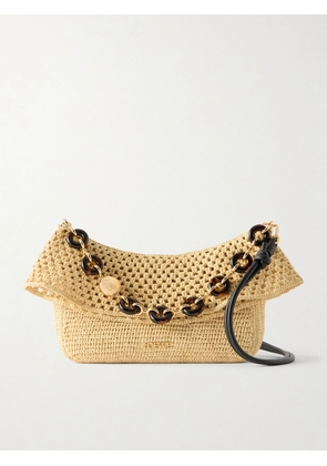LOEWE - + Paula's Ibiza Ola Medium Embellished Raffia Shoulder Bag - Neutrals - One size