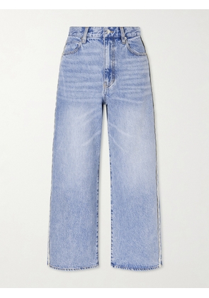 FRAME - Crochet Bow Crop High-rise Wide-leg Jeans - Blue - 23,24,25,26,27,28,29,30,31,32,33