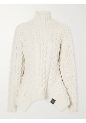 Stella McCartney - Bobble Cable-knit Wool Turtleneck Sweater - Neutrals - xx small,x small,small,medium,large