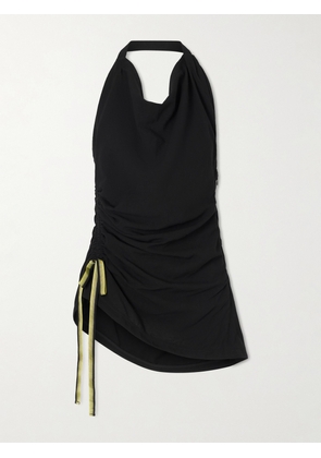 Proenza Schouler - Melia Ruched Crepe Halterneck Top - Black - US0,US2,US4,US6,US8,US10