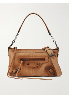 Balenciaga - Le City Moto Mini Suede Shoulder Bag - Brown - One size