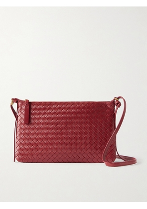 Bottega Veneta - Gemellini Intrecciato Leather Shoulder Bag - Red - One size