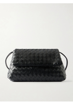 Bottega Veneta - Giorno Intrecciato Leather Shoulder Bag - Black - One size