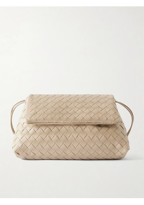 Bottega Veneta - Giorno Intrecciato Leather Shoulder Bag - Neutrals - One size