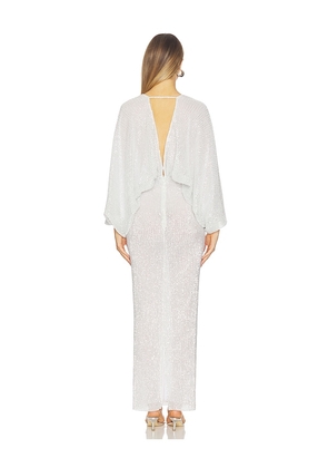 L'IDEE Paradiso Gown Lined in Metallic Silver. Size 8/S. Also in 10/M, 14/XL.