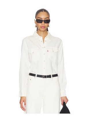 LEVI'S Iconic Western Shirt in White. Size S. Also in XS, M, L, XL.