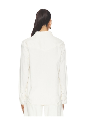 LEVI'S Iconic Western Shirt in White. Size S. Also in XS, M, L.
