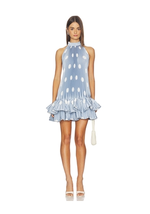 L'IDEE Soleil Mini Dress in Blue. Size 8/S. Also in 6/XS, 10/M, 12/L.
