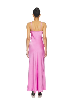 MINKPINK Chiara Lacing Detail Maxi Dress in Fuchsia. Size XS. Also in L, M, S, XL.