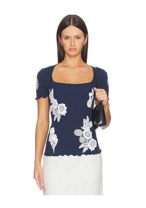 OperaSPORT Elva Seamless T-shirt in Navy. Size XXS. Also in XS, S, M, L, XXL.