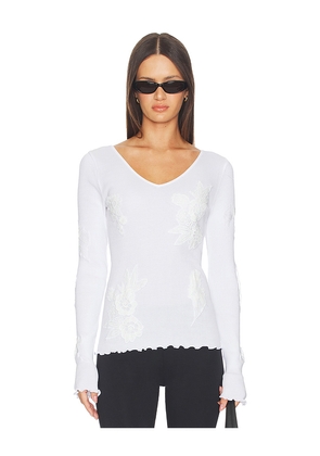 OperaSPORT Elva Seamless Top in White. Size XXS. Also in XS, S, M, L, XL.