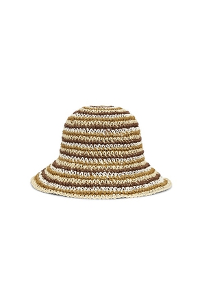 Missoni Straw Hat in Stripe Multi in Beige.