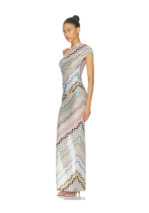 Missoni Sleeveless Long Dress in Neutral,Orange. Size 40/4. Also in 36/0.