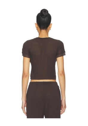 Ottolinger Linen T-shirt in Brown. Size XS. Also in M, L, XL.