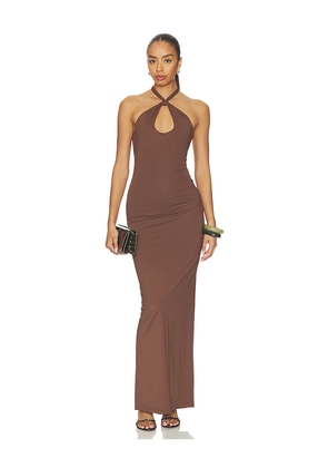 Nakedvice The Addie Maxi Dress in Brown. Size XS. Also in S, M, L.