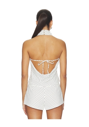 Nakedvice The Mya Spot Top in White. Size XS. Also in S, M, L.