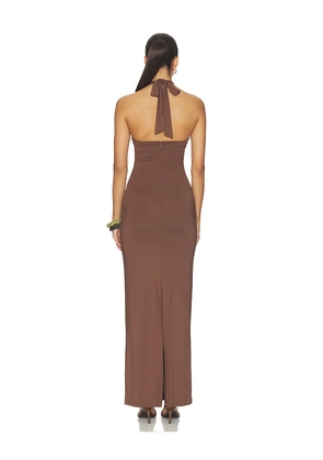 Nakedvice The Addie Maxi Dress in Brown. Size XS. Also in L, M, S.