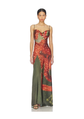 Tyler McGillivary Sea Kraken Dress in Gren,Red. Size S. Also in XS, M, L.