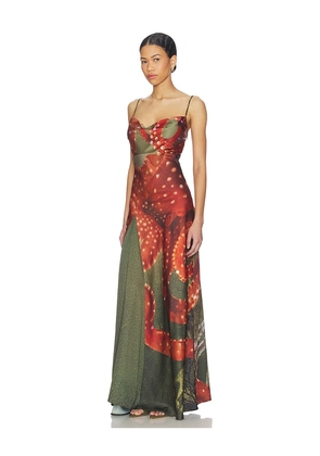 Tyler McGillivary Sea Kraken Dress in Gren,Red. Size S. Also in M, XL/1X, XS.