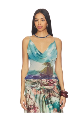 Tyler McGillivary Delphi Tank Top in Blue. Size S. Also in XS, M, L, XL/1X.