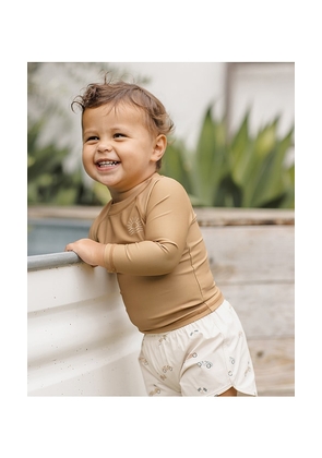 QUINCY MAE Boys Swim Short in Ivory. Size 12-18M. Also in 2-3yr, 4-5yr.