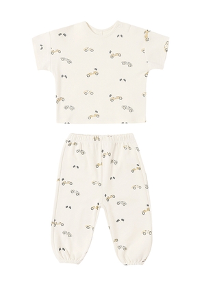 QUINCY MAE Jersey Tee & Pant Set in Ivory. Size 12-18M. Also in 18-24M, 2-3yr, 4-5yr.