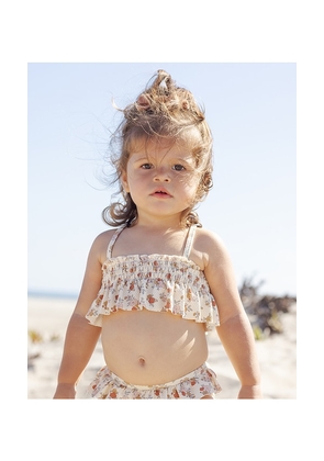 QUINCY MAE Smocked Ruffle Bikini in Yellow. Size 12-18M. Also in 18-24M, 2-3yr, 4-5yr.