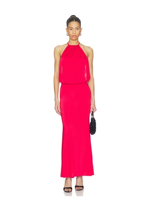 superdown Liesel Halter Maxi Dress in Red. Size XS. Also in XXS, S, M, L, XL.