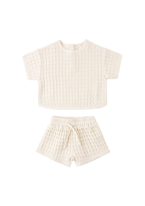 QUINCY MAE Jayden Set in Cream. Size 12-18M. Also in 18-24M, 2-3yr, 4-5yr.