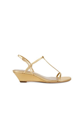 PAIGE Daryn Wedge Sandal in Metallic Gold. Size 6. Also in 6.5, 7, 7.5, 8, 8.5, 9, 9.5, 10.