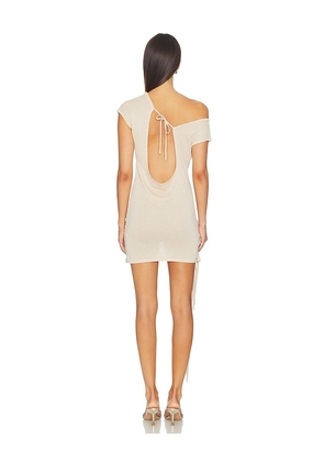 Tiger Mist Off Shoulder Dress in Metallic Gold. Size XS. Also in S, M.