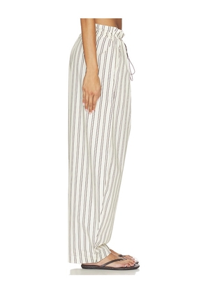 WeWoreWhat Adjustable Waist Pant in Cream. Size S. Also in M, L, XL.