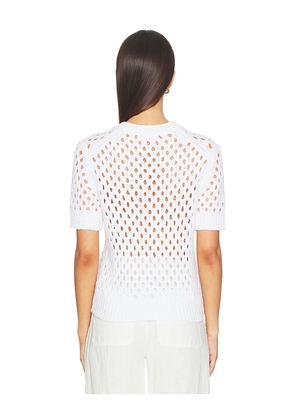 Vince Honeycomb Boxy Tee in White. Size XS. Also in S, M, L.