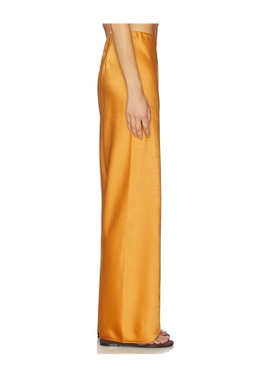 Vince High Waist Satin Bias Pant in Orange. Size XXS. Also in XS, M, L, XL.
