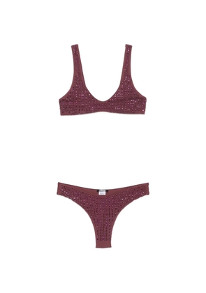 VENUJA crystal-embellished bikini set - Red