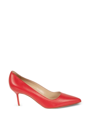 Manolo Blahnik pointed-toe leather pumps - Red