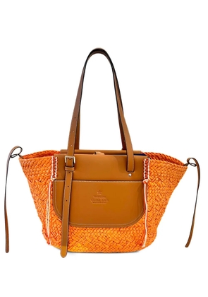 CUBA LAB Tropicana woven tote bag - Orange