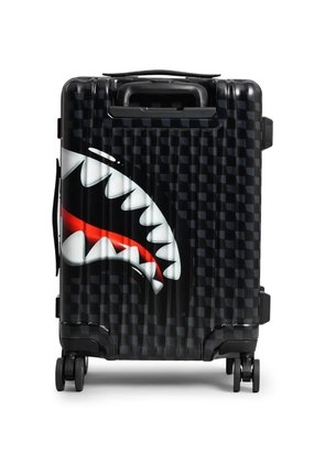 Sprayground Shark Mouth checkered suitcase - Black